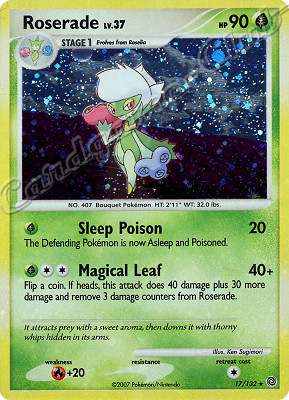 017 / 132 Roserade LV.37 rara foil (EN) -NEAR MINT-