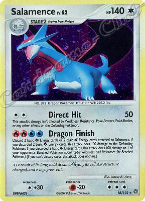 018 / 132 Salamence LV.62 rara foil (EN) -NEAR MINT-