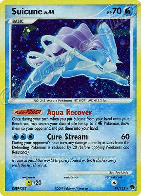 019 / 132 Suicune LV.44 rara foil (EN) -NEAR MINT-