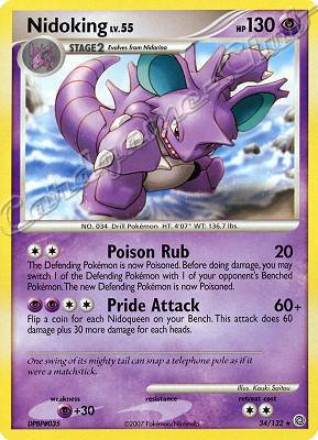 034 / 132 Nidoking LV.55 rara (EN) -NEAR MINT-