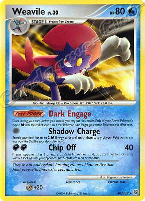 040 / 132 Weavile LV.30 rara (EN) -NEAR MINT-