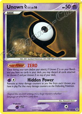 072 / 132 Unown Z LV.16 non comune (EN) -NEAR MINT-