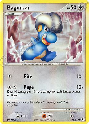 076 / 132 Bagon LV.11 comune (EN) -NEAR MINT-