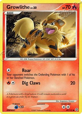 089 / 132 Growlithe LV.20 comune (EN) -NEAR MINT-