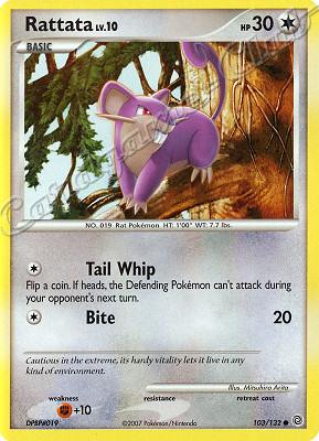 103 / 132 Rattata LV.10 comune (EN) -NEAR MINT-
