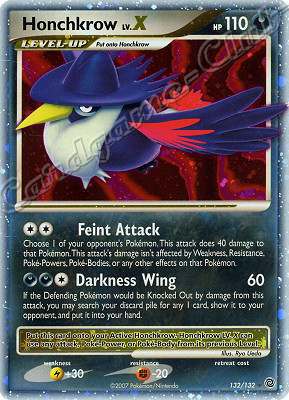 132 / 132 Honchkrow LV.X rara livello X foil (EN) -NEAR MINT-