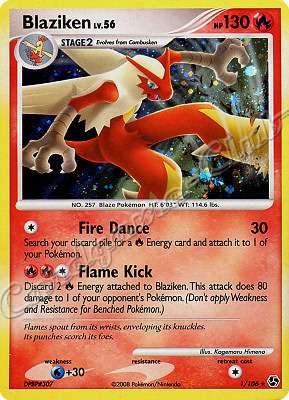 001 / 106 Blaziken LV.56 rara foil (EN) -NEAR MINT-