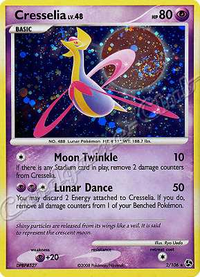 002 / 106 Cresselia LV.48 rara foil (EN) -NEAR MINT-