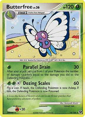 014 / 106 Butterfree LV.36 rara (EN) -NEAR MINT-