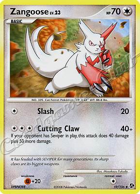 059 / 106 Zangoose LV.23 non comune (EN) -NEAR MINT-