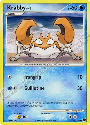 075 / 106 Krabby LV.8 comune (EN) -NEAR MINT-