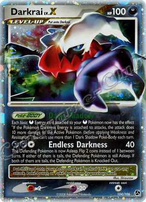 104 / 106 Darkrai LV.X rara livello X foil (EN) -NEAR MINT-