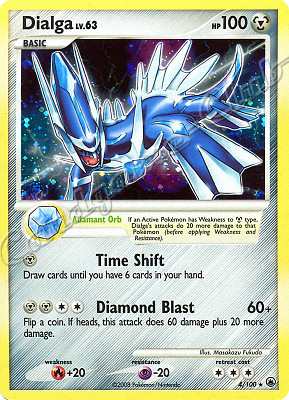 004 / 100 Dialga LV.63 rara foil (EN) -NEAR MINT-