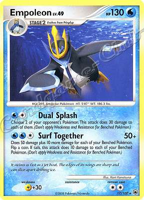 017 / 100 Empoleon LV.49 rara (EN) -NEAR MINT-