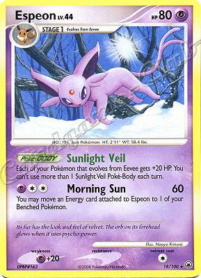018 / 100 Espeon LV.44 rara (EN) -NEAR MINT-