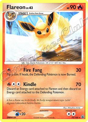 019 / 100 Flareon LV.43 rara (EN) -NEAR MINT-