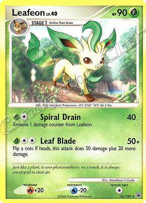 024 / 100 Leafeon LV.40 rara (EN) -NEAR MINT-