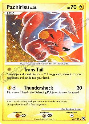 043 / 100 Pachirisu LV.25 non comune (EN) -NEAR MINT-