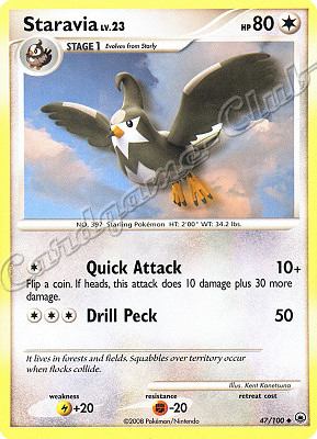 047 / 100 Staravia LV.23 non comune (EN) -NEAR MINT-