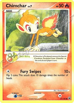 057 / 100 Chimchar LV.7 comune (EN) -NEAR MINT-