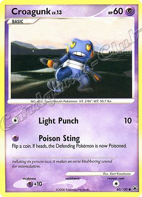 060 / 100 Croagunk LV.13 comune (EN) -NEAR MINT-