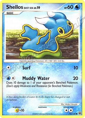 073 / 100 Shellos East Sea LV.19 comune (EN) -NEAR MINT-