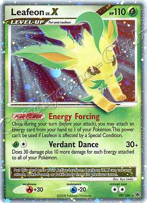 099 / 100 Leafeon LV.X rara livello X foil (EN) -NEAR MINT-