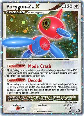 100 / 100 Porygon-Z LV.X rara livello X foil (EN) -NEAR MINT-