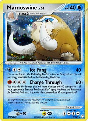 009 / 146 Mamoswine LV.54 rara foil (EN) -NEAR MINT-