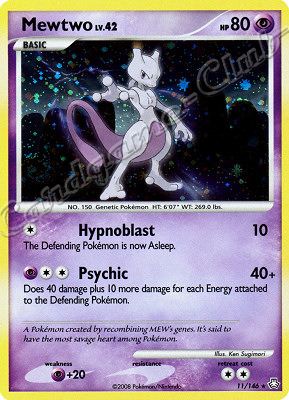 011 / 146 Mewtwo LV.42 rara foil (EN) -NEAR MINT-
