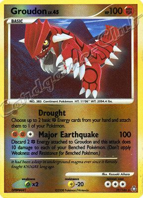 029 / 146 Groudon LV.45 rara foil reverse (EN) -NEAR MINT-