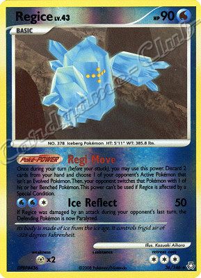 036 / 146 Regice LV.43 rara foil reverse (EN) -NEAR MINT-