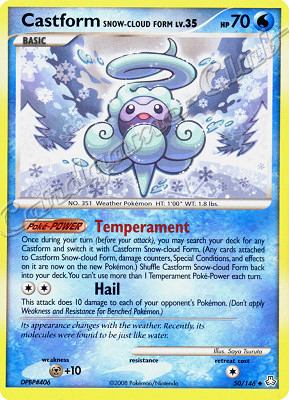 050 / 146 Castform Snow-Cloud Form LV.35 non comune (EN) -NEAR MINT-