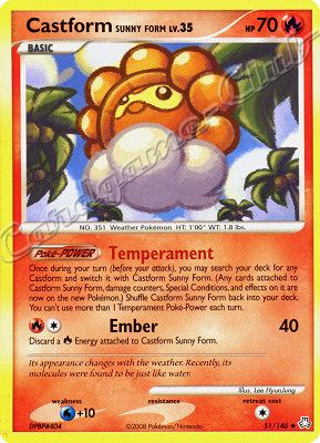 051 / 146 Castform Sunny Form LV.35 non comune (EN) -NEAR MINT-