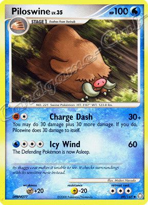 069 / 146 Piloswine LV.35 non comune (EN) -NEAR MINT-
