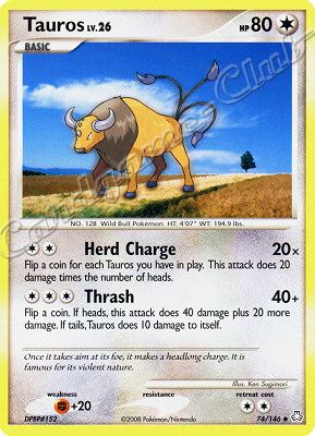 074 / 146 Tauros LV.26 non comune (EN) -NEAR MINT-