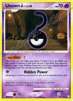 082 / 146 Unown ? LV.18 non comune (EN) -NEAR MINT-