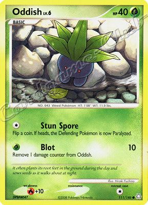 111 / 146 Oddish LV.6 comune (EN) -NEAR MINT-