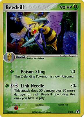 001 / 112 Beedrill rara foil (EN) -NEAR MINT-