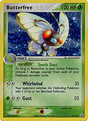 002 / 112 Butterfree rara foil (EN) -NEAR MINT-