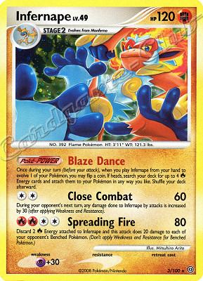 003 / 100 Infernape LV.49 rara foil (EN) -NEAR MINT-