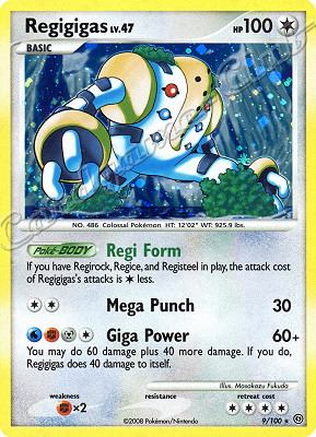 009 / 100 Regigigas LV.47 rara foil (EN) -NEAR MINT-