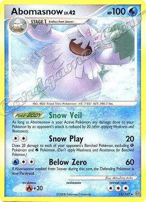 012 / 100 Abomasnow LV.42 rara (EN) -NEAR MINT-