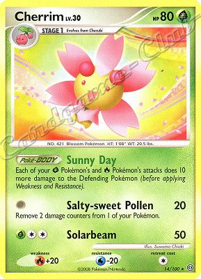 014 / 100 Cherrim LV.30 rara (EN) -NEAR MINT-