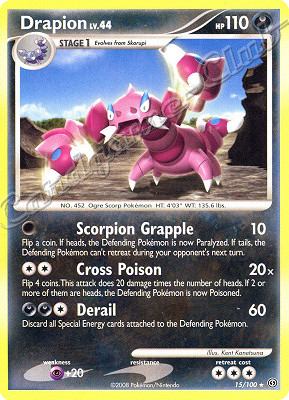 015 / 100 Drapion LV.44 rara (EN) -NEAR MINT-