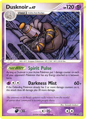 017 / 100 Dusknoir LV.47 rara (EN) -NEAR MINT-