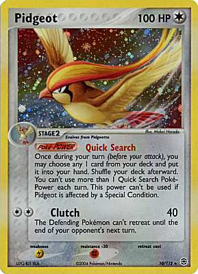 010 / 112 Pidgeot rara foil (EN) -NEAR MINT-