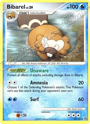 032 / 100 Bibarel LV.29 non comune (EN) -NEAR MINT-