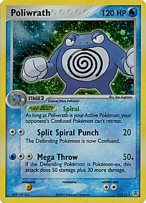 011 / 112 Poliwrath rara foil (EN) -NEAR MINT-