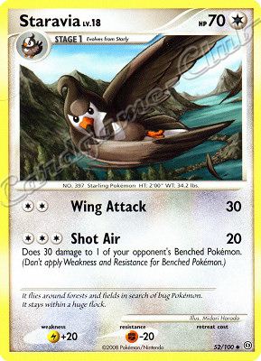 052 / 100 Staravia LV.18 non comune (EN) -NEAR MINT-